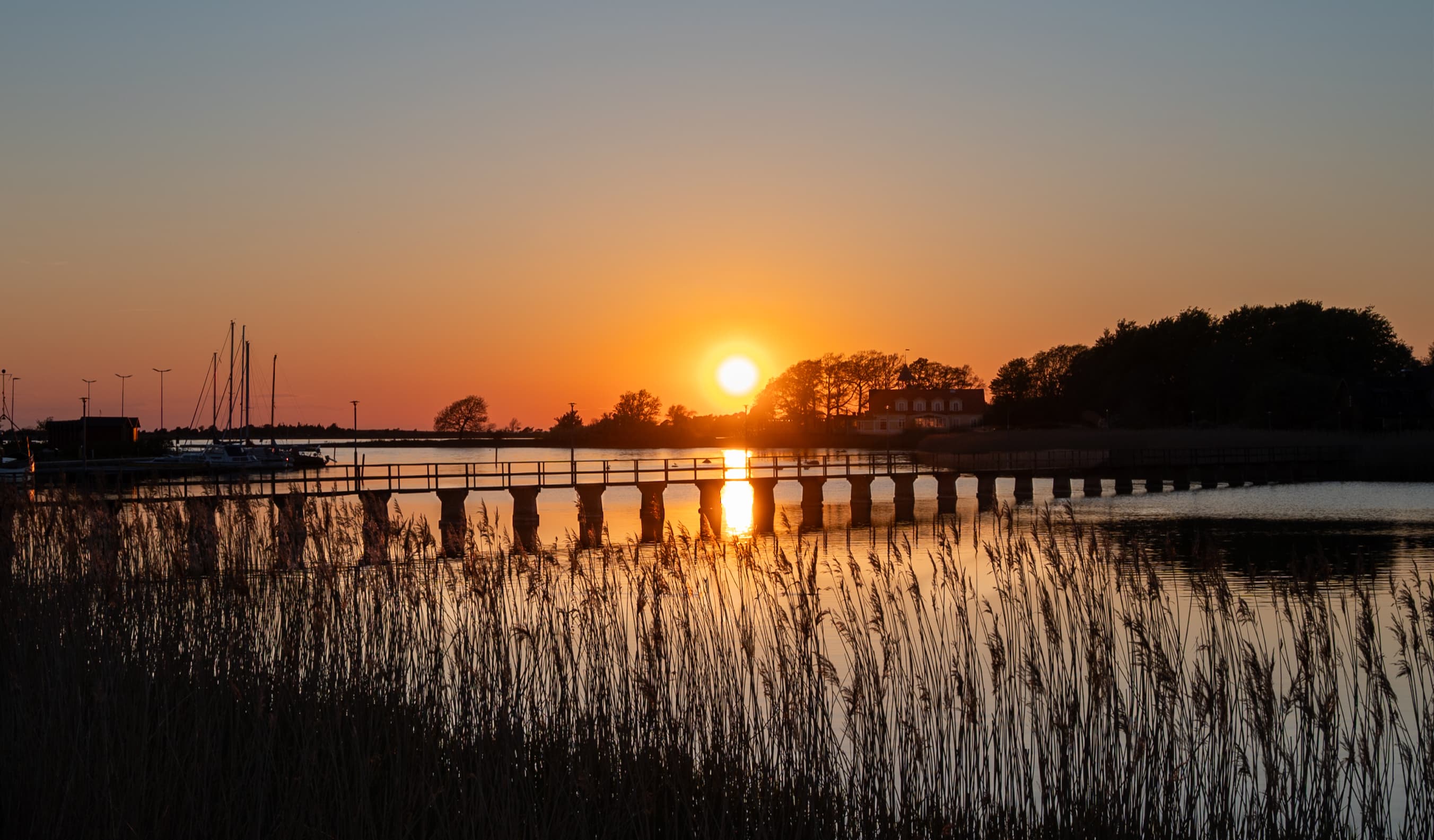 Solnedgång i Klintehamn